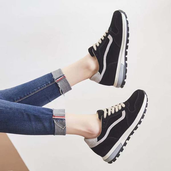 

classics man women platform trainer luxury designers comfort casual shoe sneaker man women leather shoes chaussures trainers shoe013 phxx57, Black