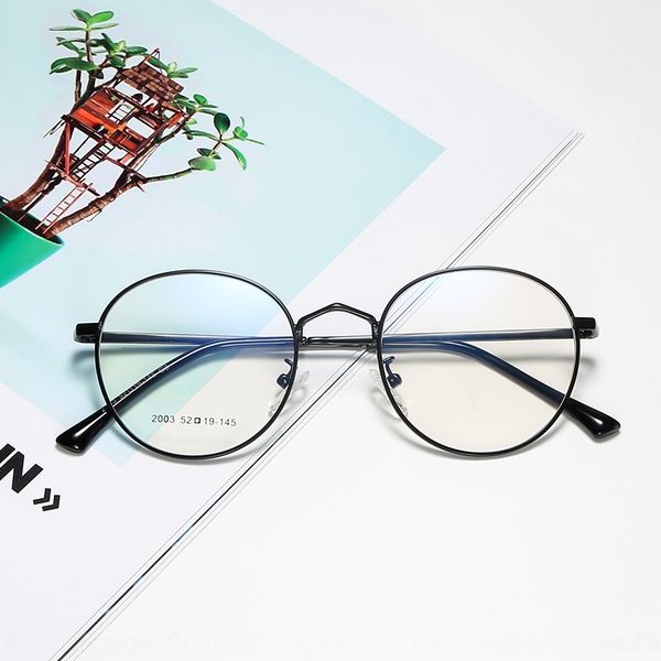

xiao zhan myopia the same titanium gold-rimmed round plain men's and women's myopia glasses frame harajuku glasses frame, Silver