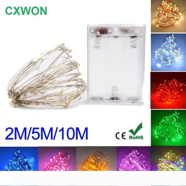 

2m 5m 10m led string light led sliver copper wire fairy string aa battery operated flashing string for x-mas wedding partry