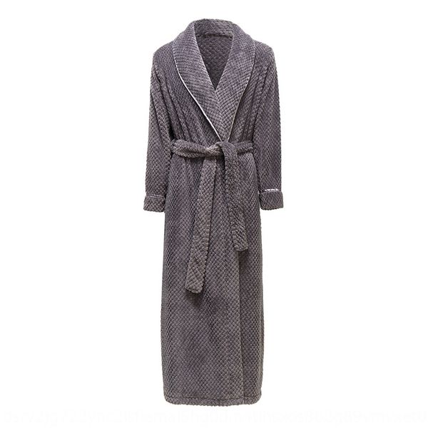 

pazoa thickened and lengthened coral fleece women's and men's winter flannel robe morning robe pajamas home clothes home furnishin, Blue;red