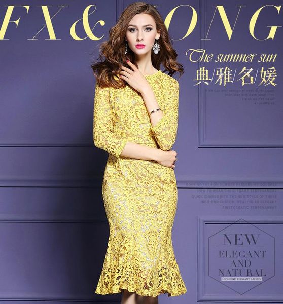 

2020 grace dress long fund seven part sleeve dress suit-dress, Black;gray