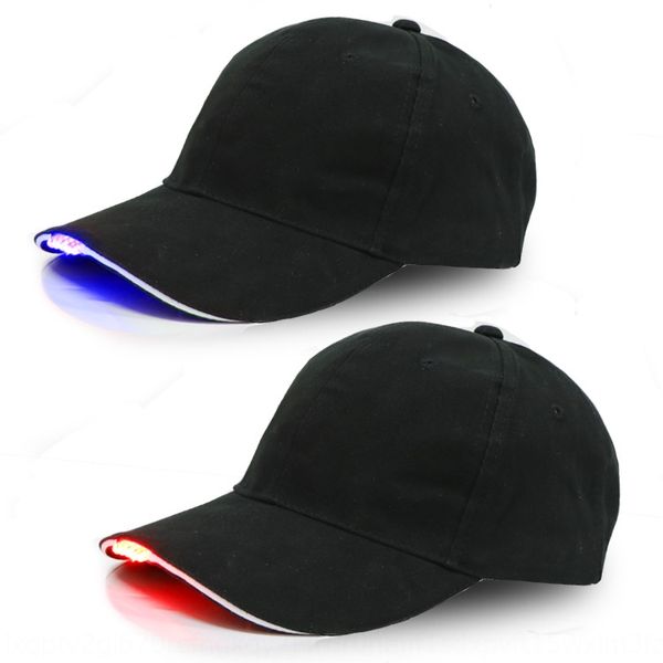 

led luminous hat night fishing hip-hop baseball outdoor lighting mountaineering baseball cap cotton flash golf hip-hop cap, Blue;gray