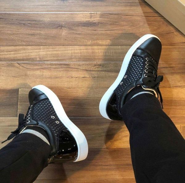 

2020 wholesale 2019 man casual walking red bottom shoes comfort pretty girl women shoe black mesh red sole sneakers with box