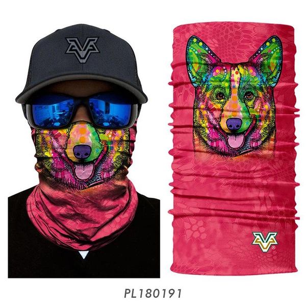 

seamless animal figure face mask cycling motocycling riding man balaclava hiking skiing camping running fishing riding bandana, Black