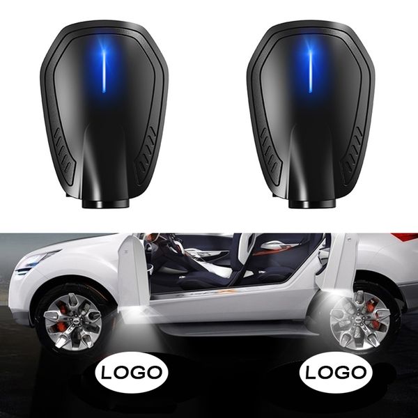 

2pcs wireless car door led laser projector logo ghost shadow lights car accessories laser emblem lamps kits with usb cable