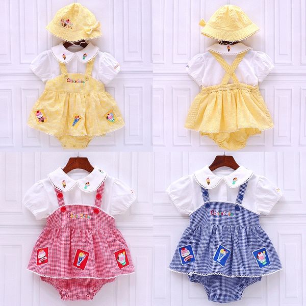 

uyamz miki children's wear 2020 women's baby cartoon embroidery ice cream chicken pants children's ice cream shorts embroider, Blue