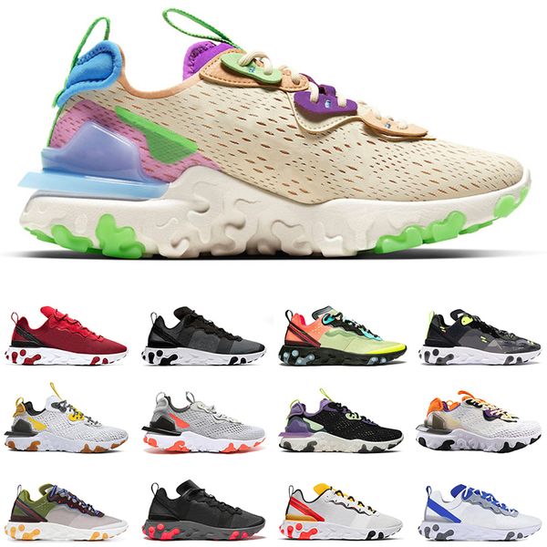 

реагировать зрения chaussures кроссовок мужчины женщина реагирует элемент 87 55 light bone тройных черным разводятся hyper pink мужскими тре
