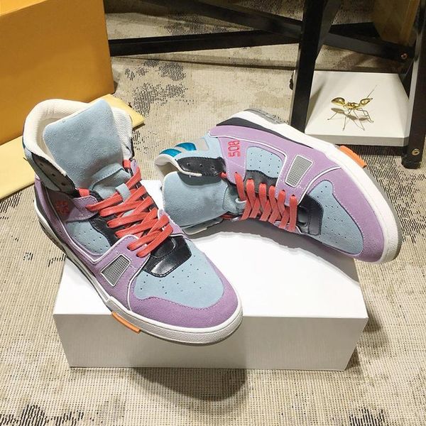 

new arrival trainer sneaker boot men 's shoes fashion vintage sneakers comfortable plus size lace -up high men shoes zapatillas ho, Black