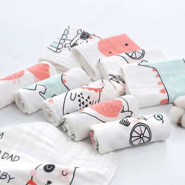 

5-pack du bib towel hua kerchief six-layer high density pure cotton yarn bu yin hua children high density small towel baby bib