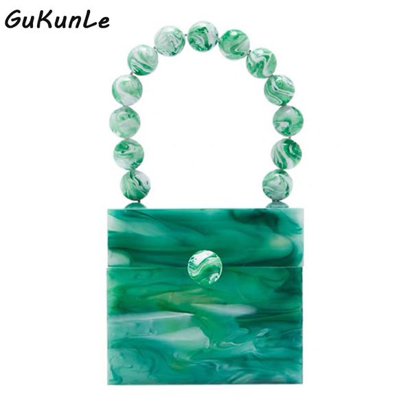 

marbling acrylic purse box clutch lady luxury handbags women bags designer messenger beach travel summer acrylic hand bags party