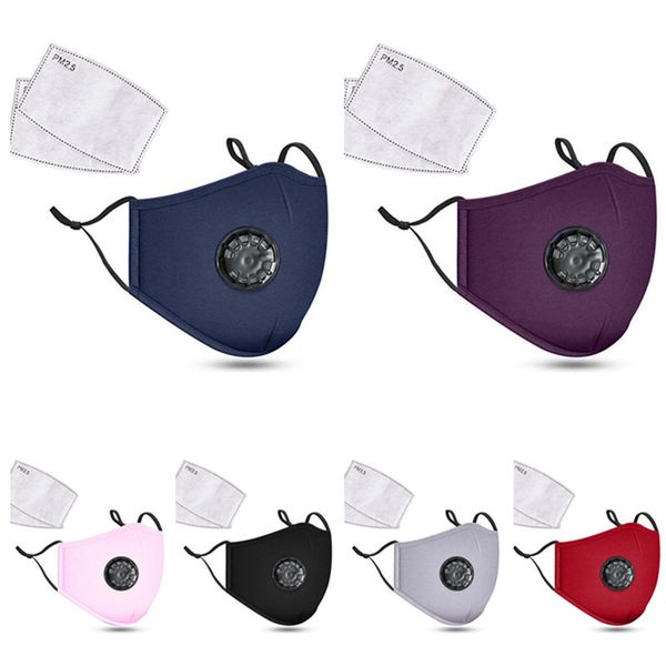 

fashion men women face mask winter 3d face masks with pm2.5 filter breather valve anti-fog dustproof cotton mask outdoors protective masks, Blue