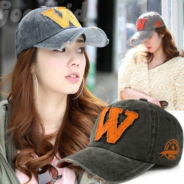 

new korean fashion sunscreen baseball baseball cap women' summer sunscreen hat w letter hat old cap, Blue;gray
