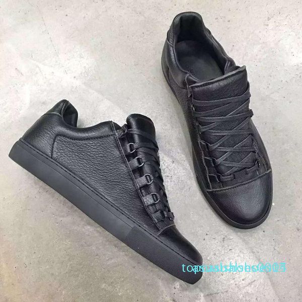 

роскошное конструкторы арена low top кроссовки обувь красный, черный, белый кожаный мужской бренд kanye west повседневный walking квартиры о, Black