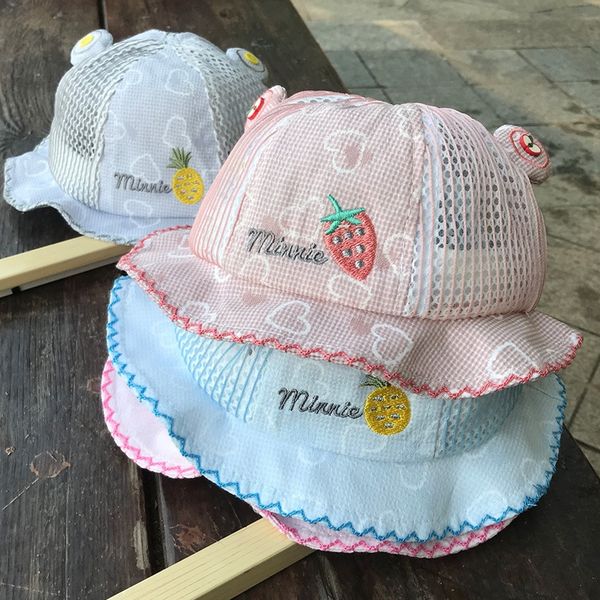 

fisherman cap cap thin cute fruit cute baby sunshade newborn baby fisherman hat korean-style basin hat, Yellow