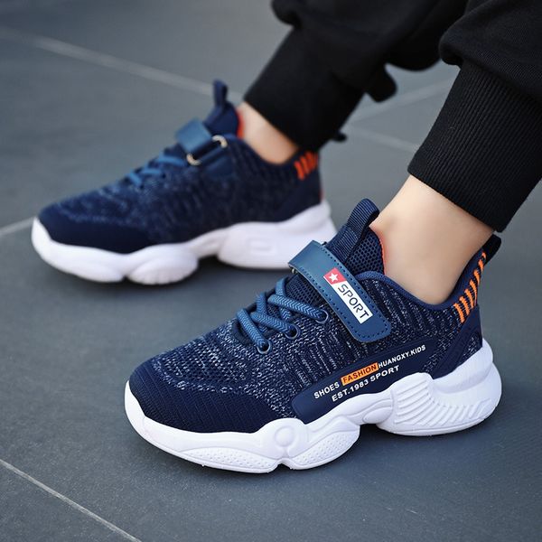 

2020 sneakers autumn new children's casual breathable boy's sports shoes fashionable children's sports shoes, Black