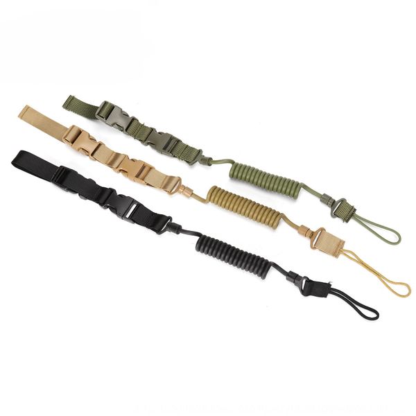 

edc outdoorfans multi-functional safety rope tactical lanyard tactical safety rope antispring elastic key chain lanyard