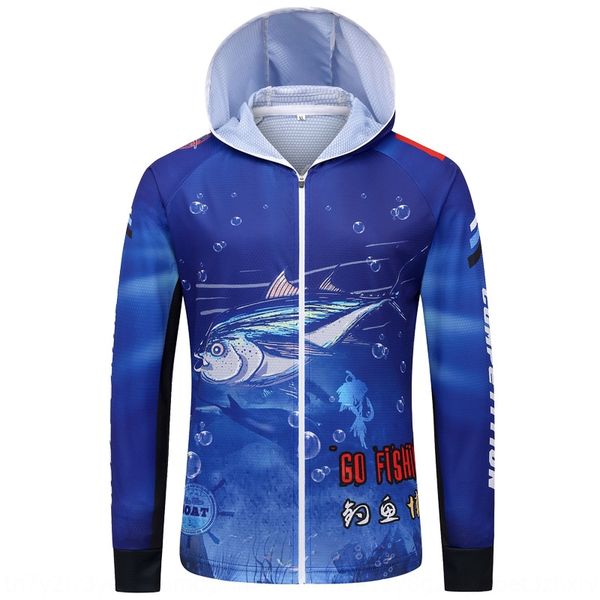 

2019 club competition clothing sunscreen clothing moisture absorption and perspiration club fishing clothes fishing clothes, Gray;blue