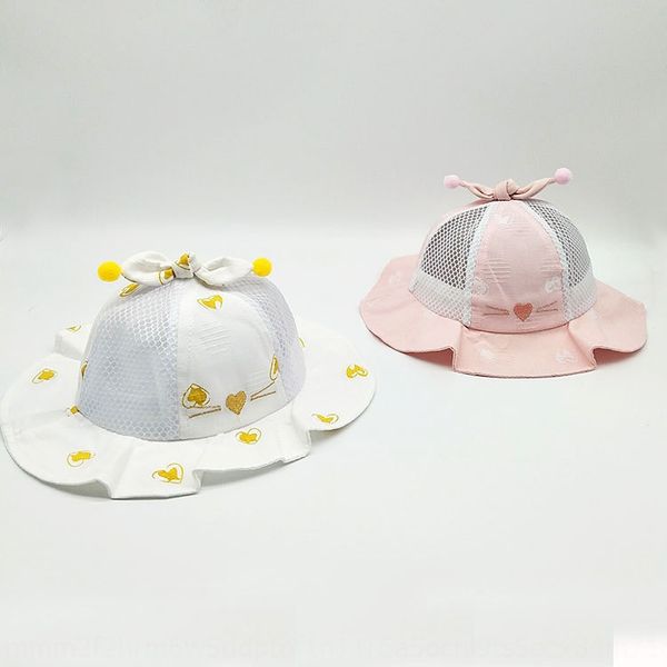 

children's summer new male and female baby sun bucket bucket baby basin sun hat children fisherman hat, Yellow