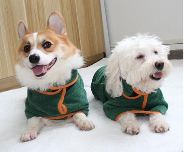 

selling pet bathrobe head waist type super absorbent thickened super fine fiber comfortable cotton dog cat supplies