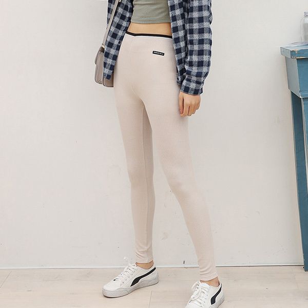 

scoorbee 2020 spring autumn womens casual cotton leggings fitness high waist elastic women leggings fashion workout legging, Black