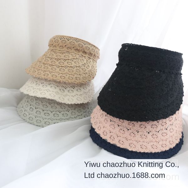 

korean new children's sun empty korean new children's sun hat lace lace empty hat, Blue;gray