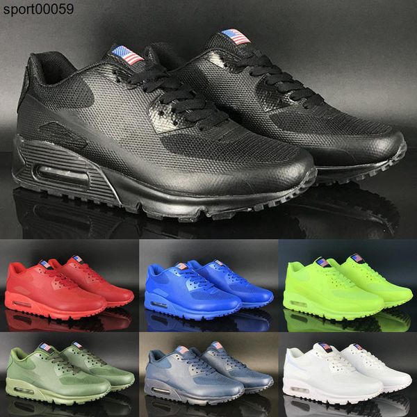 

2020 new kids men's hyp prm qs sneakers independence day man casual running shoes zapatillas usa flag, Black