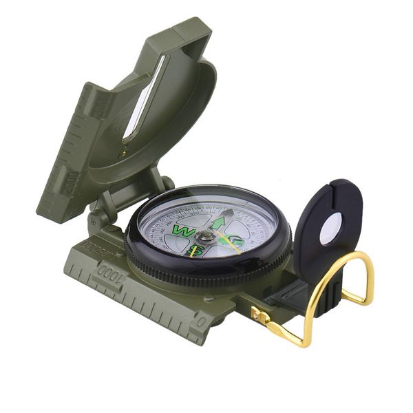 

military prismatic sighting compass multi-function metal folding compasses with ruler magnifier outdoor hiking pointing guide