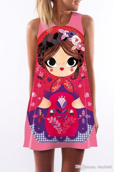 

женское платье summer sexy sling рукавов hip wrap lady этнический стиль lady русский кукла печать юбка casual карандаш платья размер s-xl, Black;gray