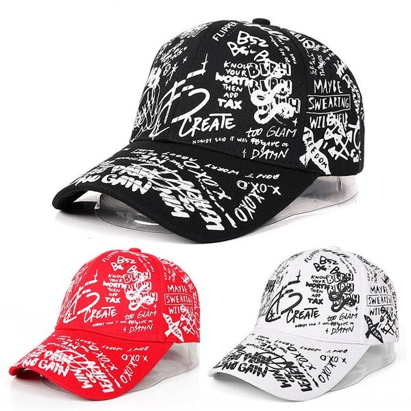 

graffiti fashion hip-hop baseball personalized baseball cap korean fashion men' and women' casual all-match cap couple hip-hop h, Blue;gray