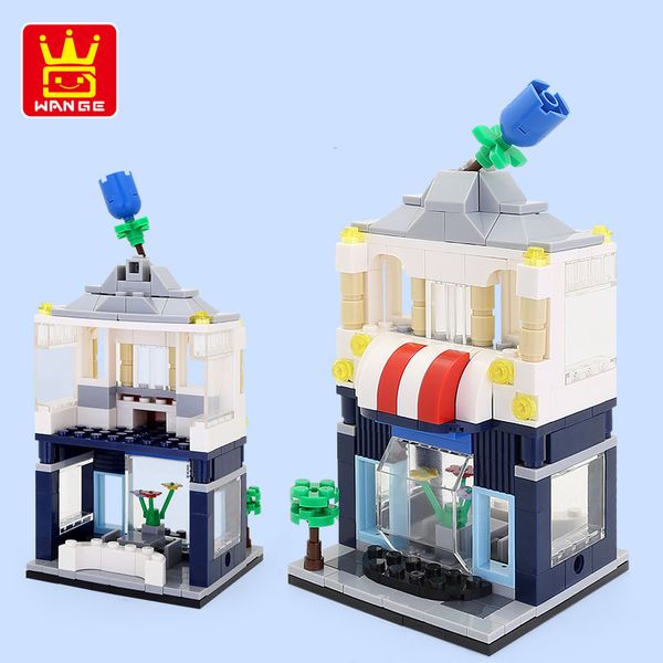 

small particle blocks mini street view puzzle insert boys and girls toy blocks difficult assembly model