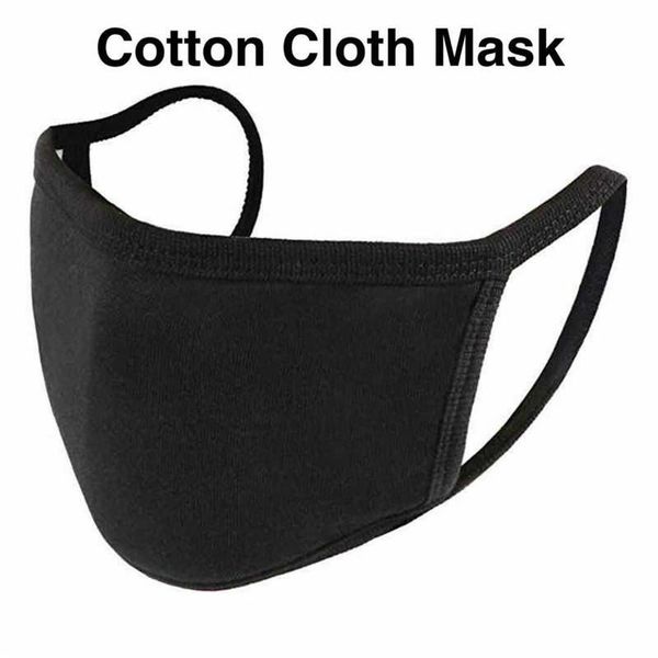 

anti-dust cotton face mask man woman cycling wearing black/ white