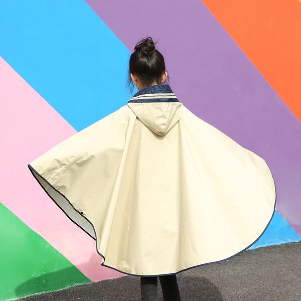 

douoh для детей и студентов непромокаемые японских детей плащ плащ плащ учащихся начальной школы дождевик корейский-летняя женщина, Black