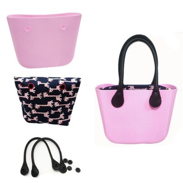 

classic women bag obag style handles ladies silicone rubber waterproof beach handbag woman eva mini waterproof shoulder o bag