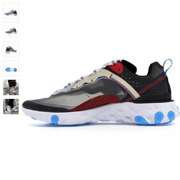 

2019 87 running shoes react element 87 x upcoming blue chill solar bule ant classic outdoor shoes black white sports athletic sneakers