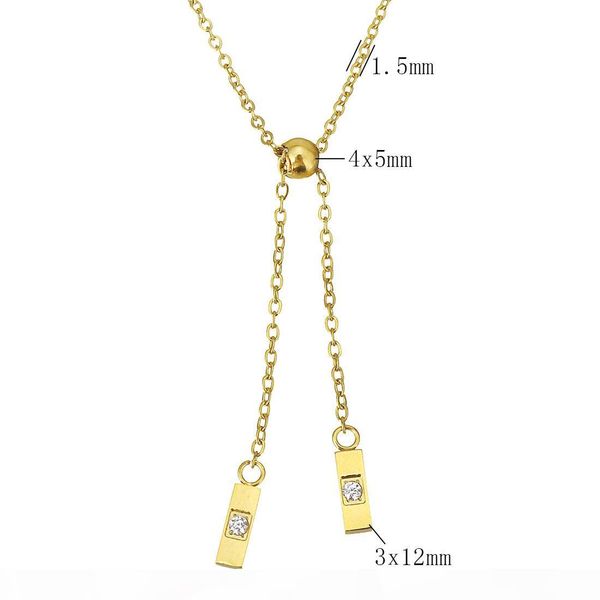 

fashion stainless steel jewelry set women wedding jewelry gifts bracelet & necklace chain set for gold silver color rectangle