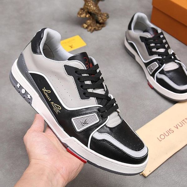 

mens shoes fashion sneakers footwears chaussures pour hommes with box luxury mens shoes fashion trainer sneaker leather zapatos de hombre