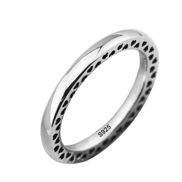 

classic hearts rings 100% authentic 925 sterling-silver-jewelry ing, Golden;silver