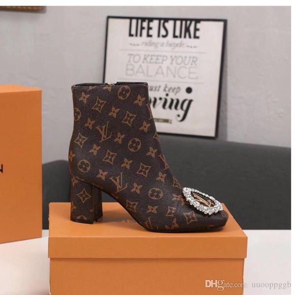 

2019w new ladies casual fashion booties luxury women's travel party shoes, original box packaging fast delivery, Black
