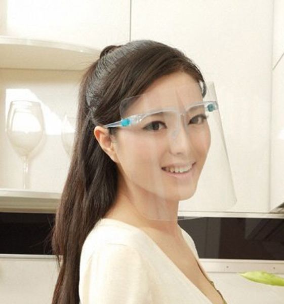 

transparent pet mask plastic protective masks protective face shield clear mask anti-fog full face masks transparent visor cover cyf4264-2