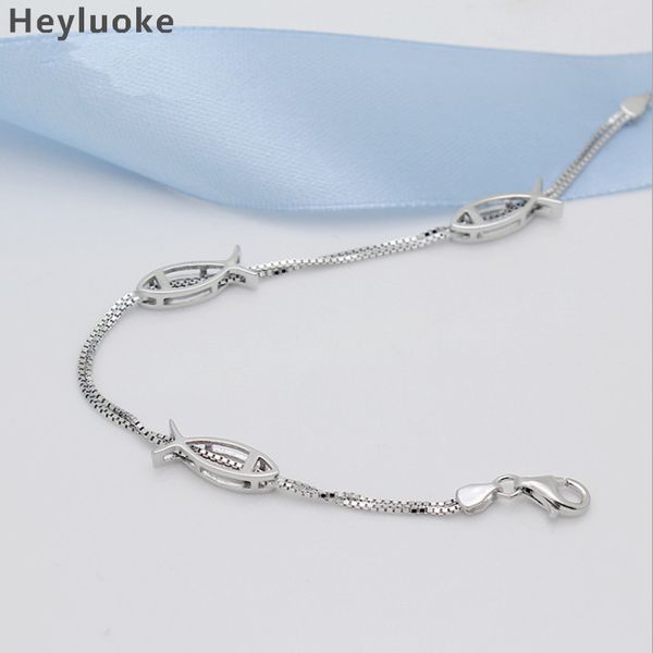

pulseira masculina bracelets & bangles 100% cute 4 hollow fish chain women bracelet jewelry gift, Red;blue