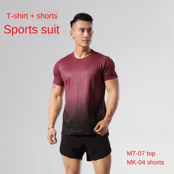 

2020 summer suit men's running fitness lightweight breathable quick-drying and shorts clothes loose elastic casual shorts, Black