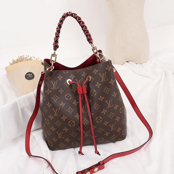 

womens luxury bucket bag handbag drawstring shoulder bag messenger crossbody bags handle tote lady fashion bags drop ship