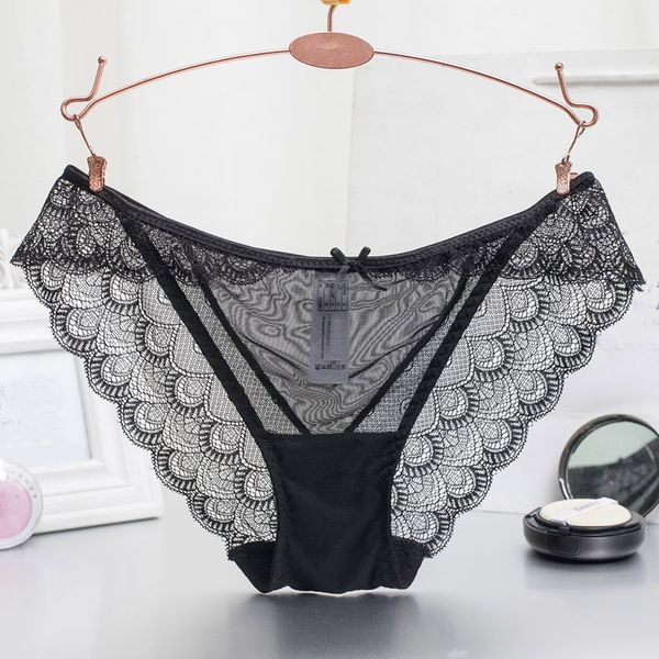 

sheer lace panties women's underwear transpanrent brazilian briefs knickers seamless sheer lace panties, Black;pink