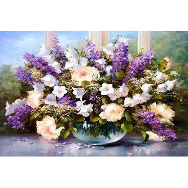 

5d diy diamond painting flower arrangements cross stitch diamond embroidery mosaic diamonds wall stickers home decor