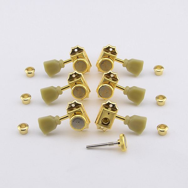 

1 set vintage locking guitar machine heads tuners for lp electric guitar gold275s