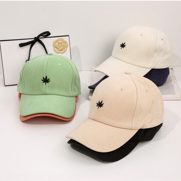 

i2unb summer new hat female korean maple leaf embroidery embroidered baseball cap casual student fashion net red sun-shading baseball cap fe, Blue;gray