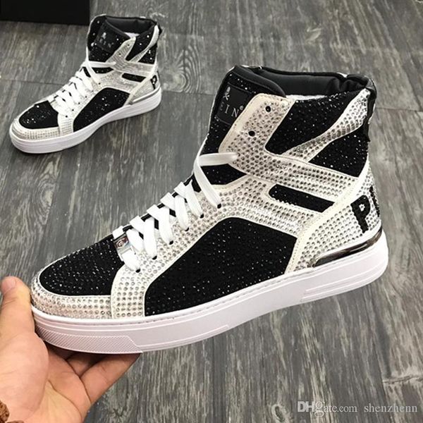 

men shoes fashion boots money beast hi -luxury bottes pour hommes with box mens shoes fashion luxury style martin boots drop shipping, Black