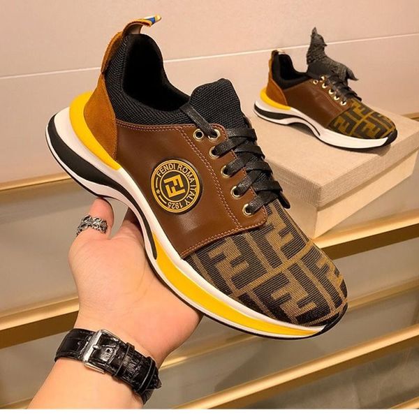 

036 men's designer casual sports shoes, fashion brand outdoor casual shoes, original box packaging fast delivery, Black