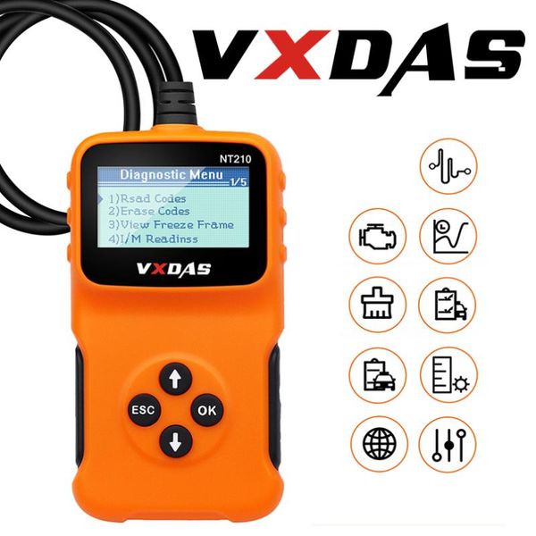 

vxdas obd2 car scan tools engine code reader diagnostic scanner obdii auto full system diagnosis engine light checking tester