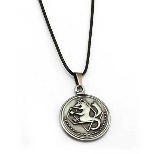 

fullmetal alchemist edward elric necklace boys gift pendant vintage necklaces women japanese anime fashion jewelry, Silver